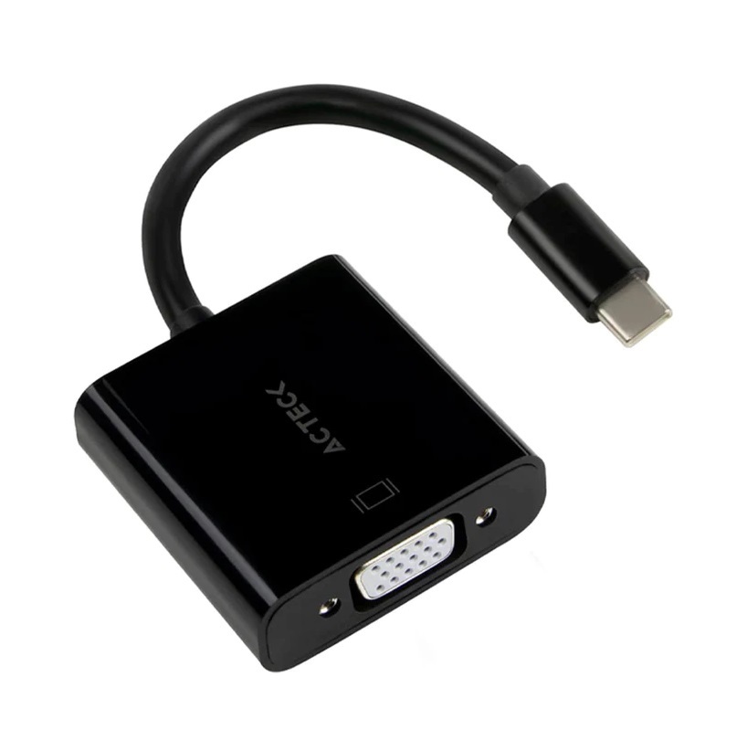 Adaptador USB C Macho - VGA Hembra Acteck Negro