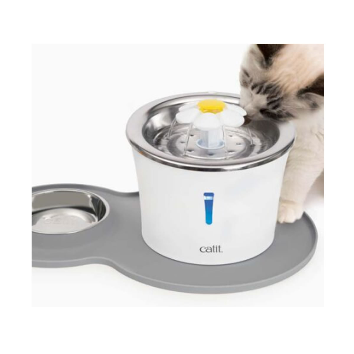 Bebedero Fuente De Agua Para Gatos Catit Acero Inoxidable