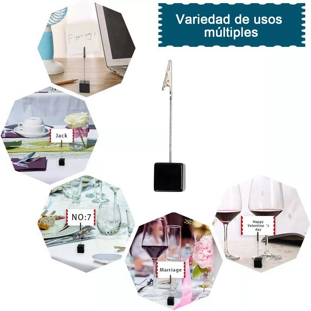 Pack 12 Pzas, Porta Notas, Porta Fotos, Portapapeles, Pinzas