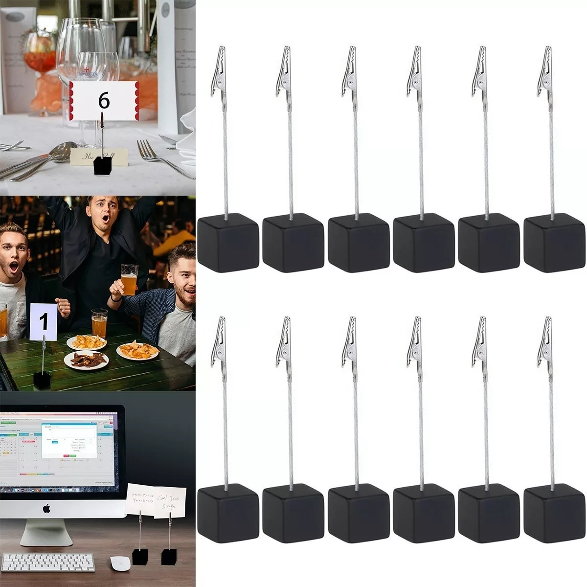 Pack 12 Pzas, Porta Notas, Porta Fotos, Portapapeles, Pinzas