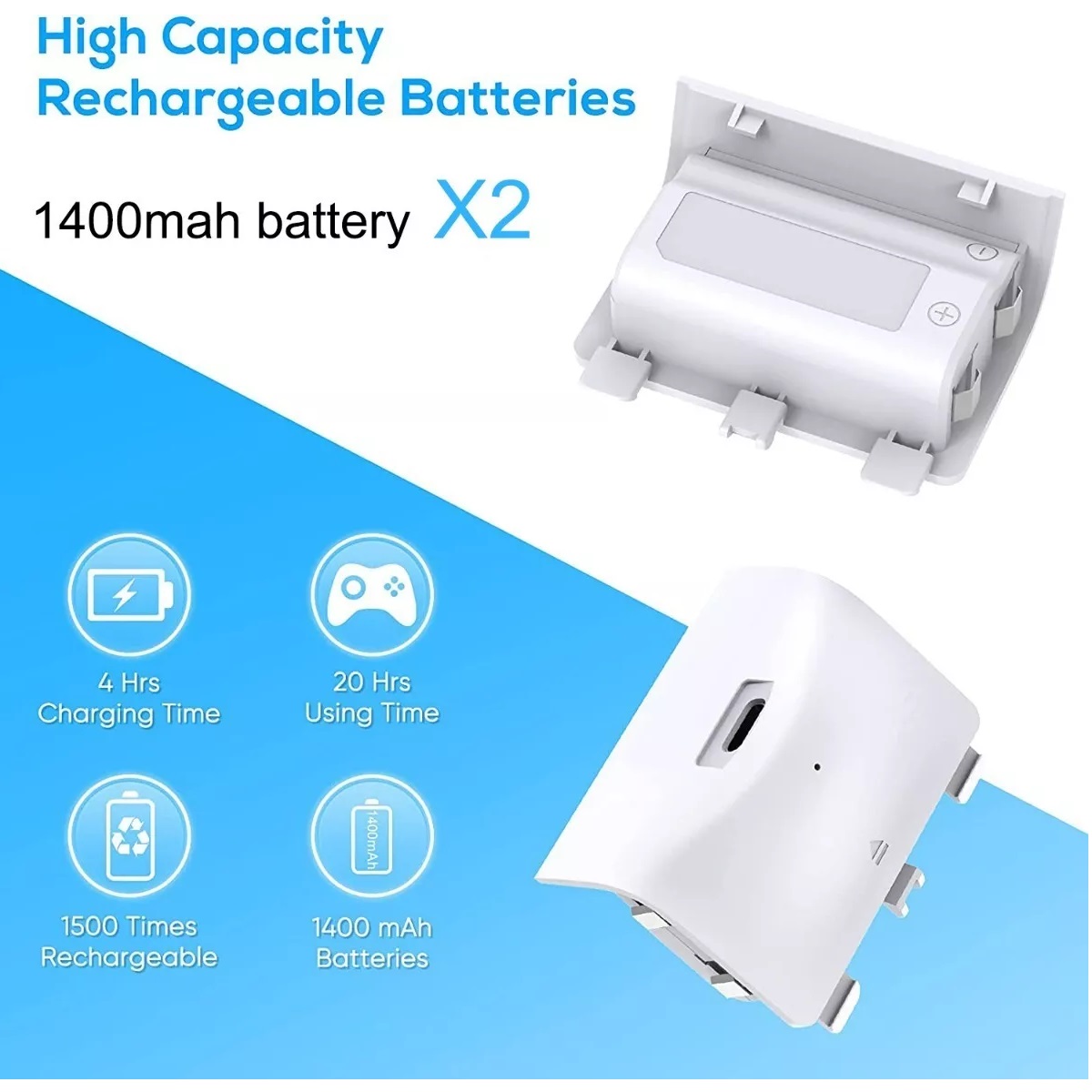 Base Con Ventilador Para Xbox Series S Con 2 Pilas Blanco