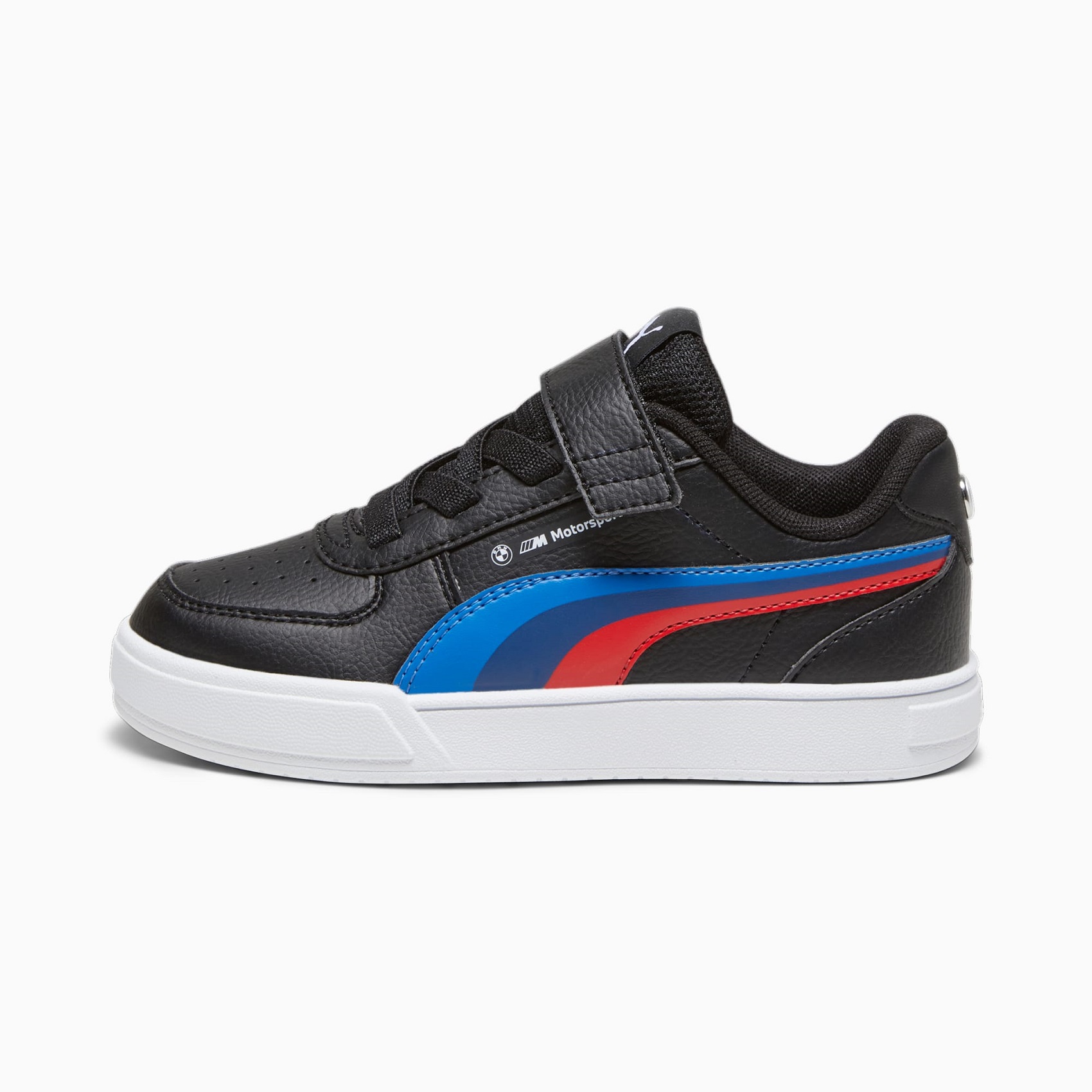 Tenis Puma BMW MMS Caven AC PS negro azul rojo nino