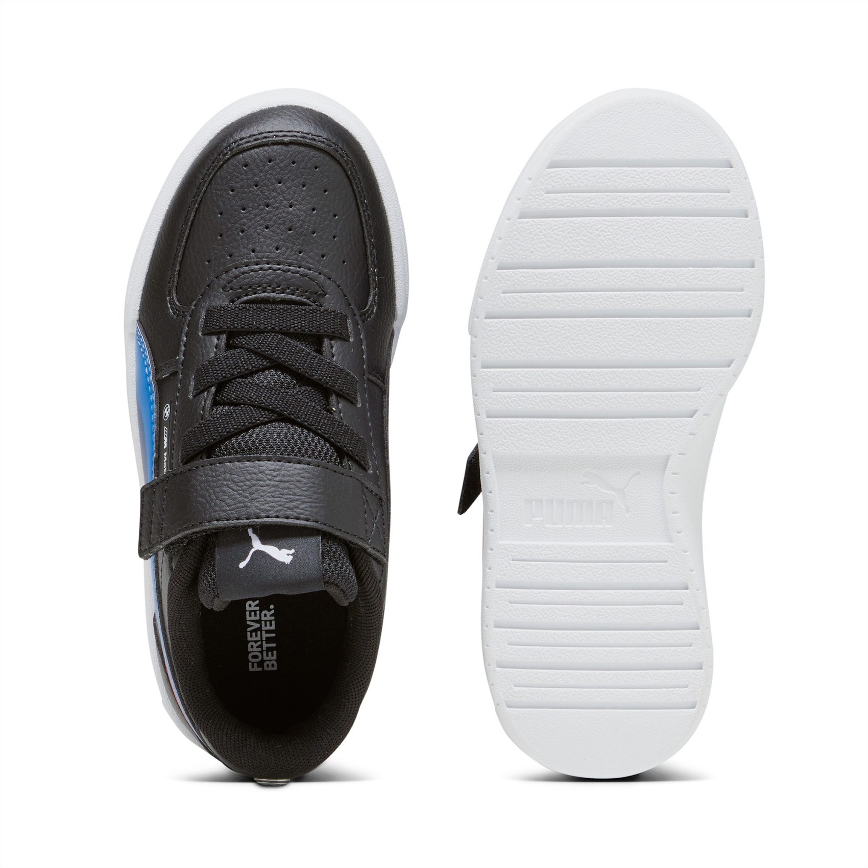 Tenis Puma BMW MMS Caven AC PS negro/azul/rojo niño 