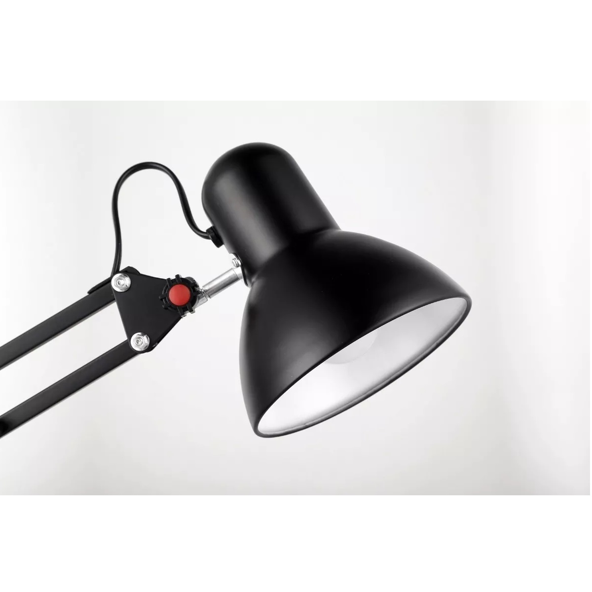 Lámpara De Escritorio Metal 360 Grados Ergonómico Negro 15cm