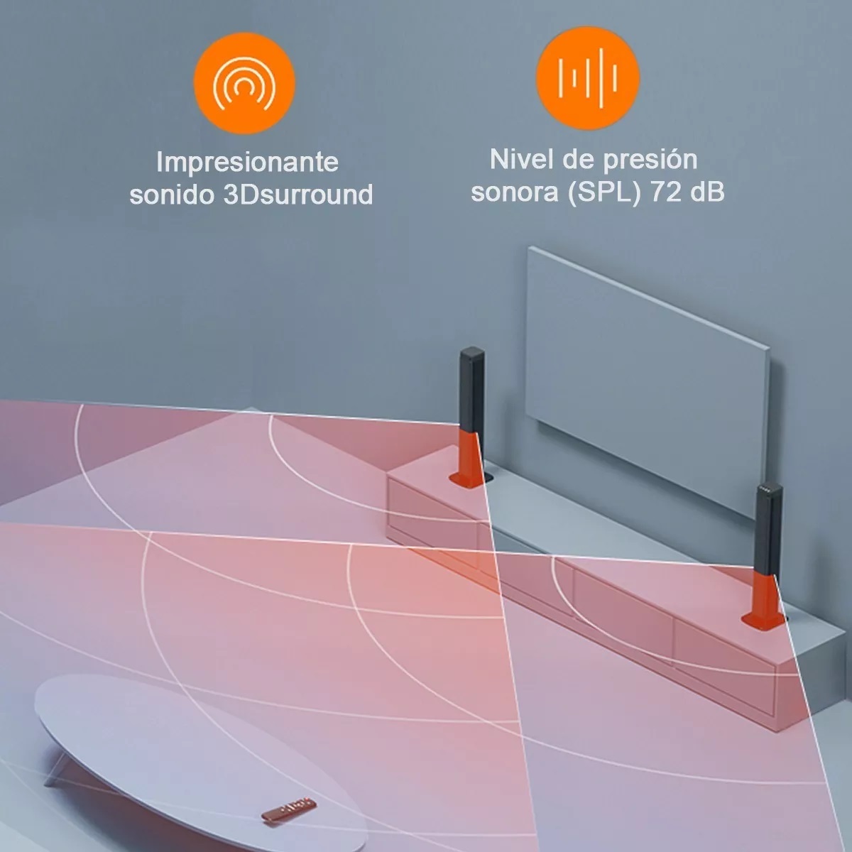 Barra De Sonido Cine En Casa Desmontable Bluetooth Bocinas