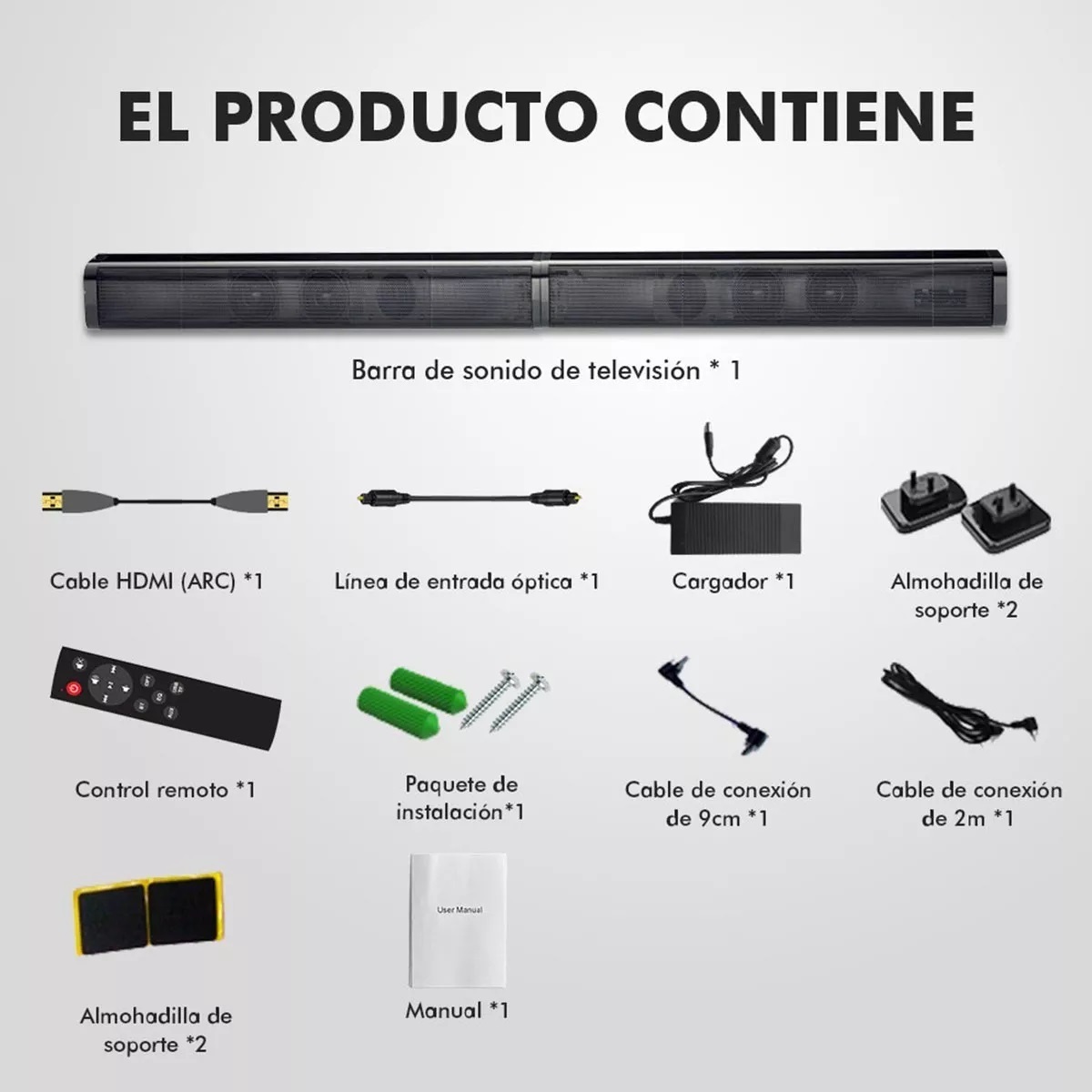 Barra De Sonido Cine En Casa Desmontable Bluetooth Bocinas