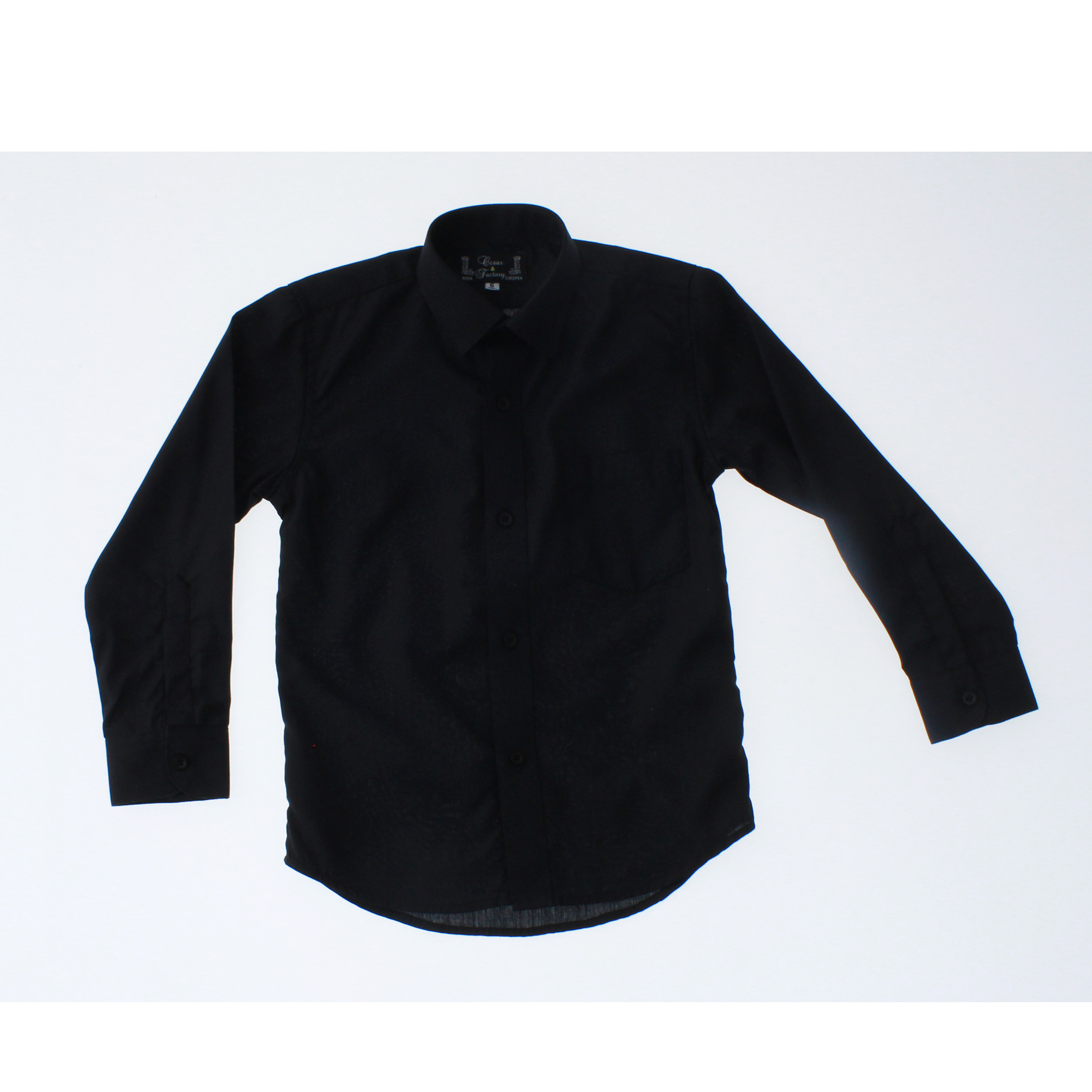 Camisa Negra De Vestir para Niño Manga Larga 3607 2-18 Años.