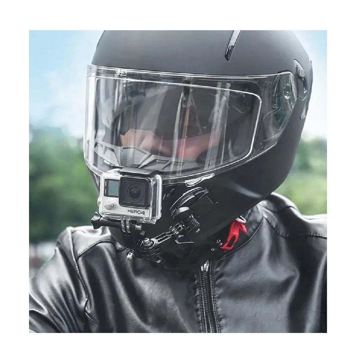 Base Adaptador Casco Moto Kit Lateral Gopro Cámara Acción