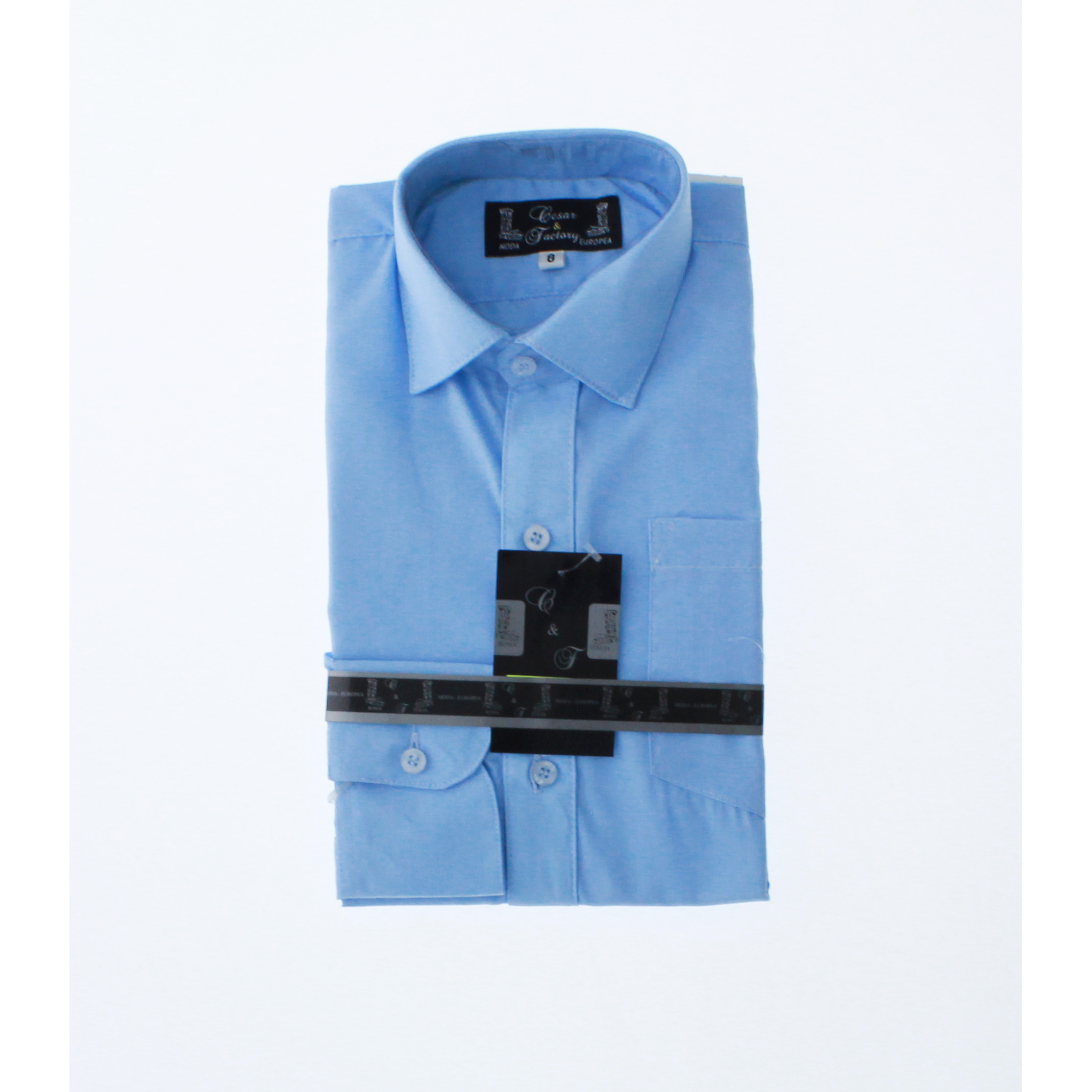 Camisa Azul Cielo De Vestir para Niño Manga Larga 3609 2-18 Años..