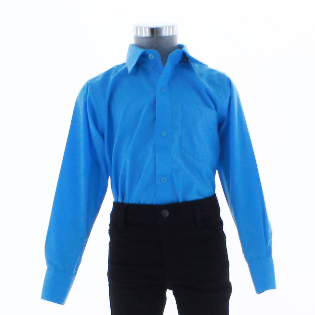 Camisa Azul Turquesa De Vestir para Niño Manga Larga 3610 2-18 Años..