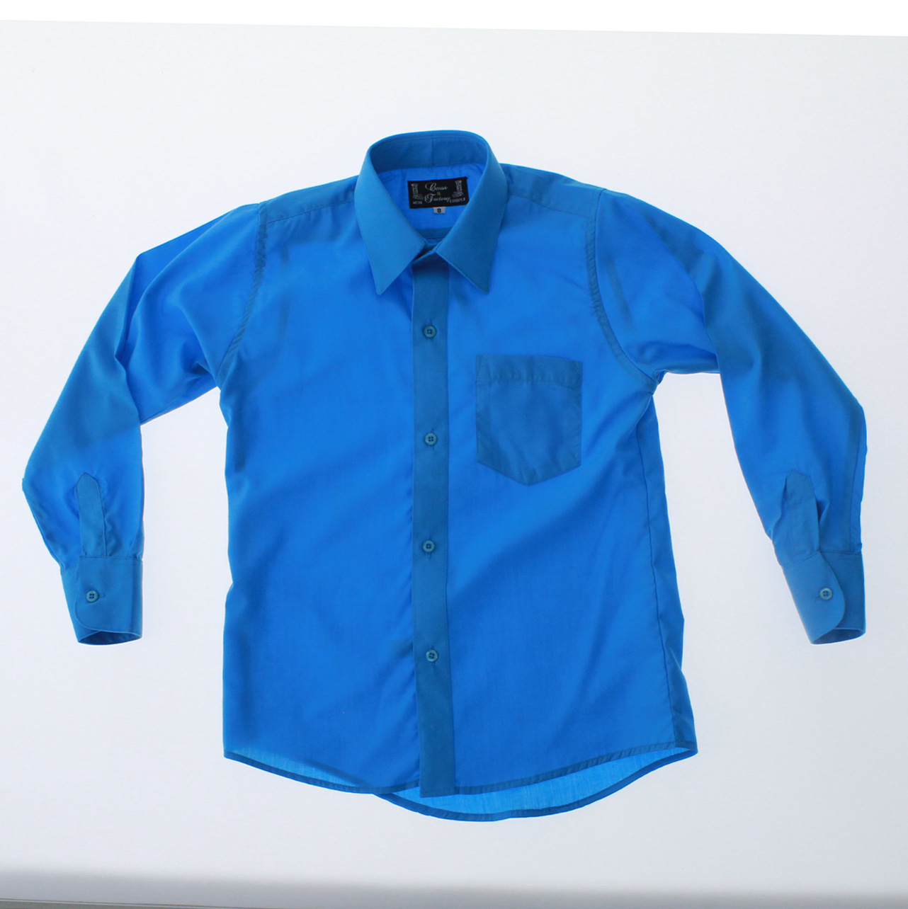 Camisa Azul Turquesa De Vestir para Niño Manga Larga 3610 2-18 Años..