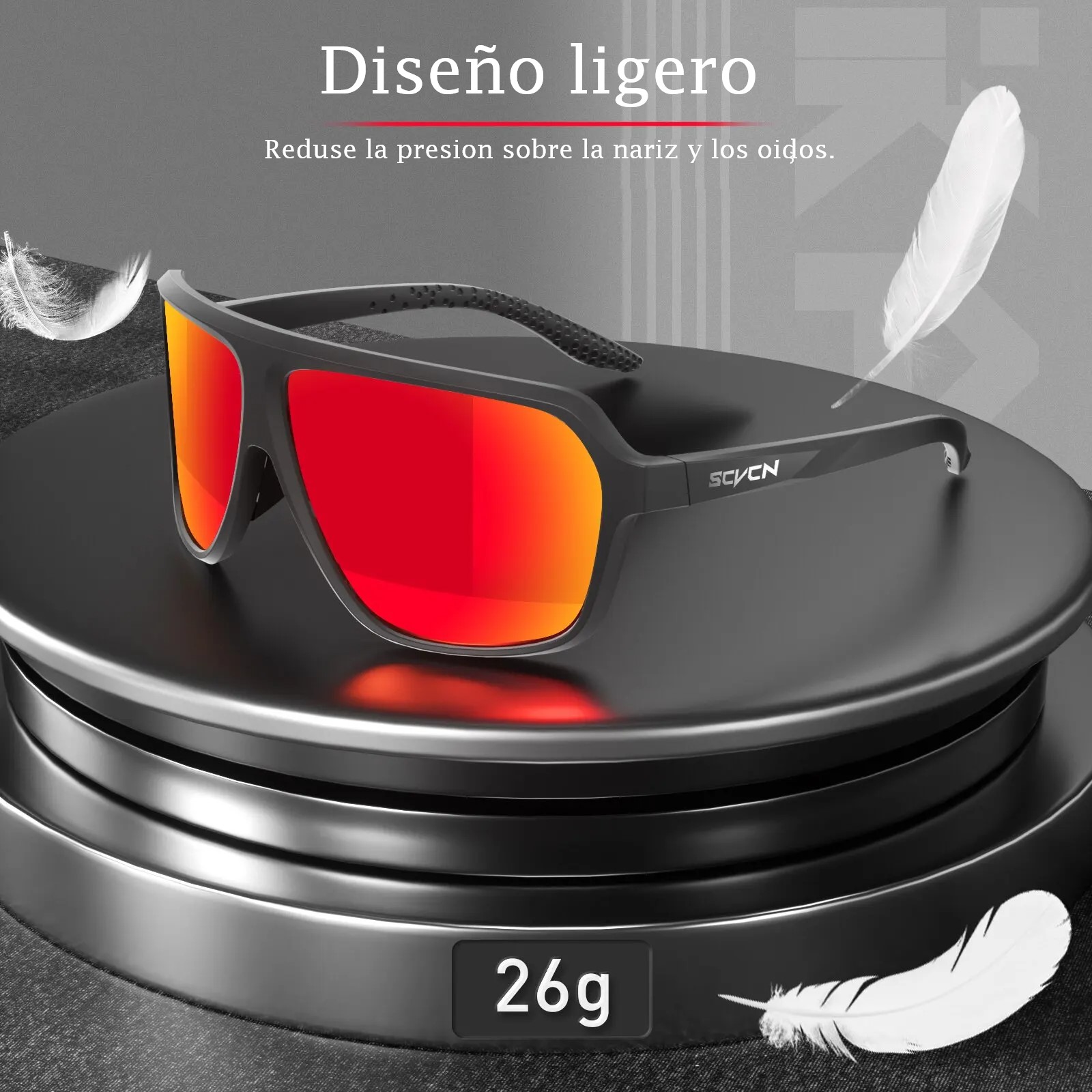 Gafas ciclismo rojo negro moto deportes protección polarizadas lentes deportivas pesca filtro UV
