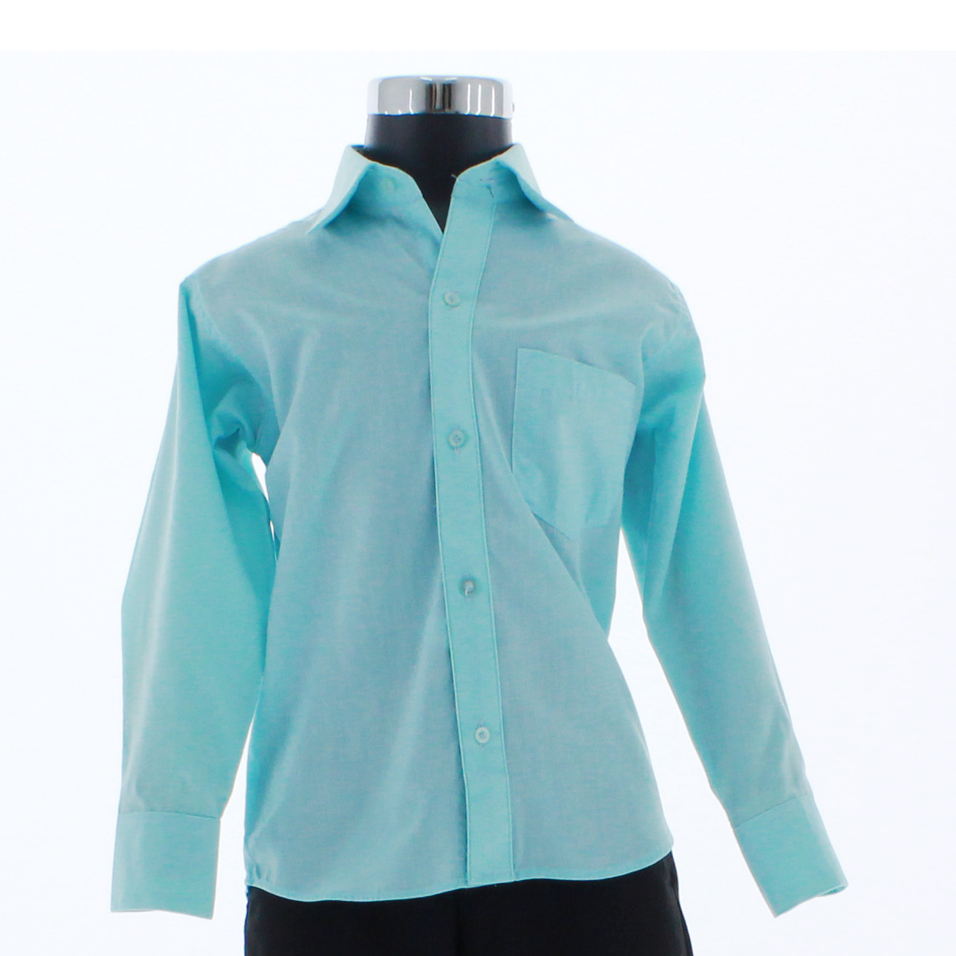 Camisa Azul Aqua De Vestir para Niño Manga Larga 3614 2-18 Años..
