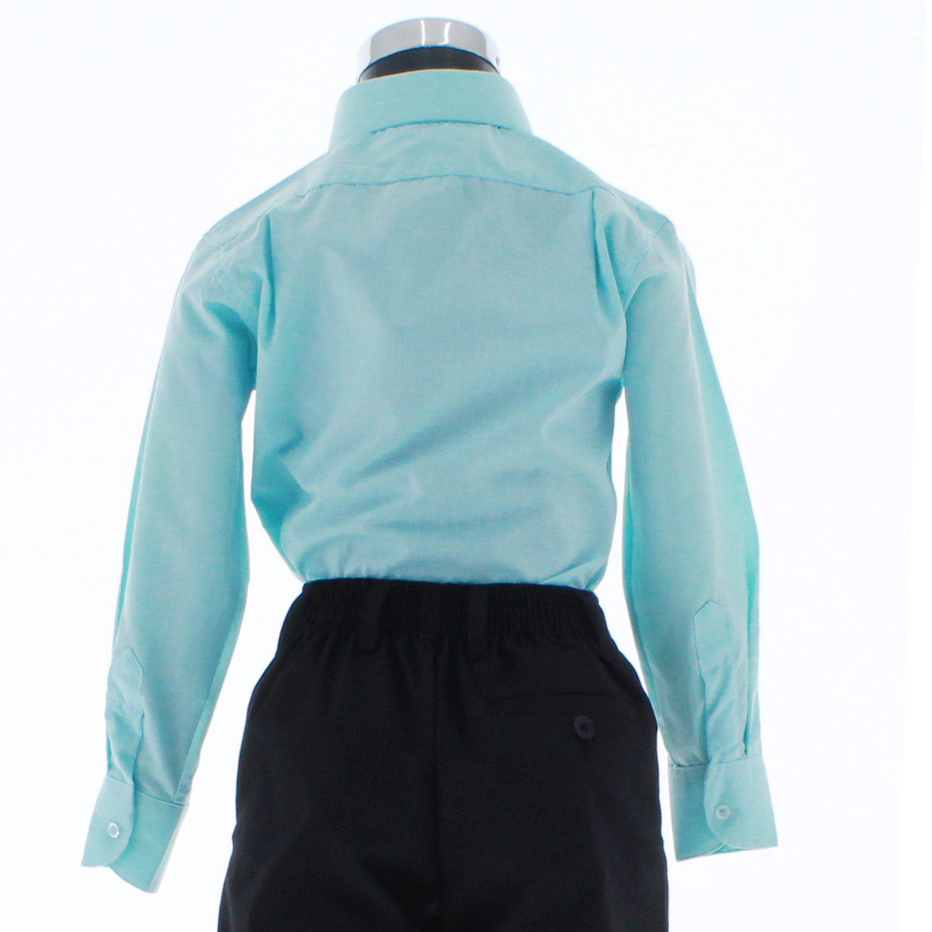 Camisa Azul Aqua De Vestir para Niño Manga Larga 3614 2-18 Años..