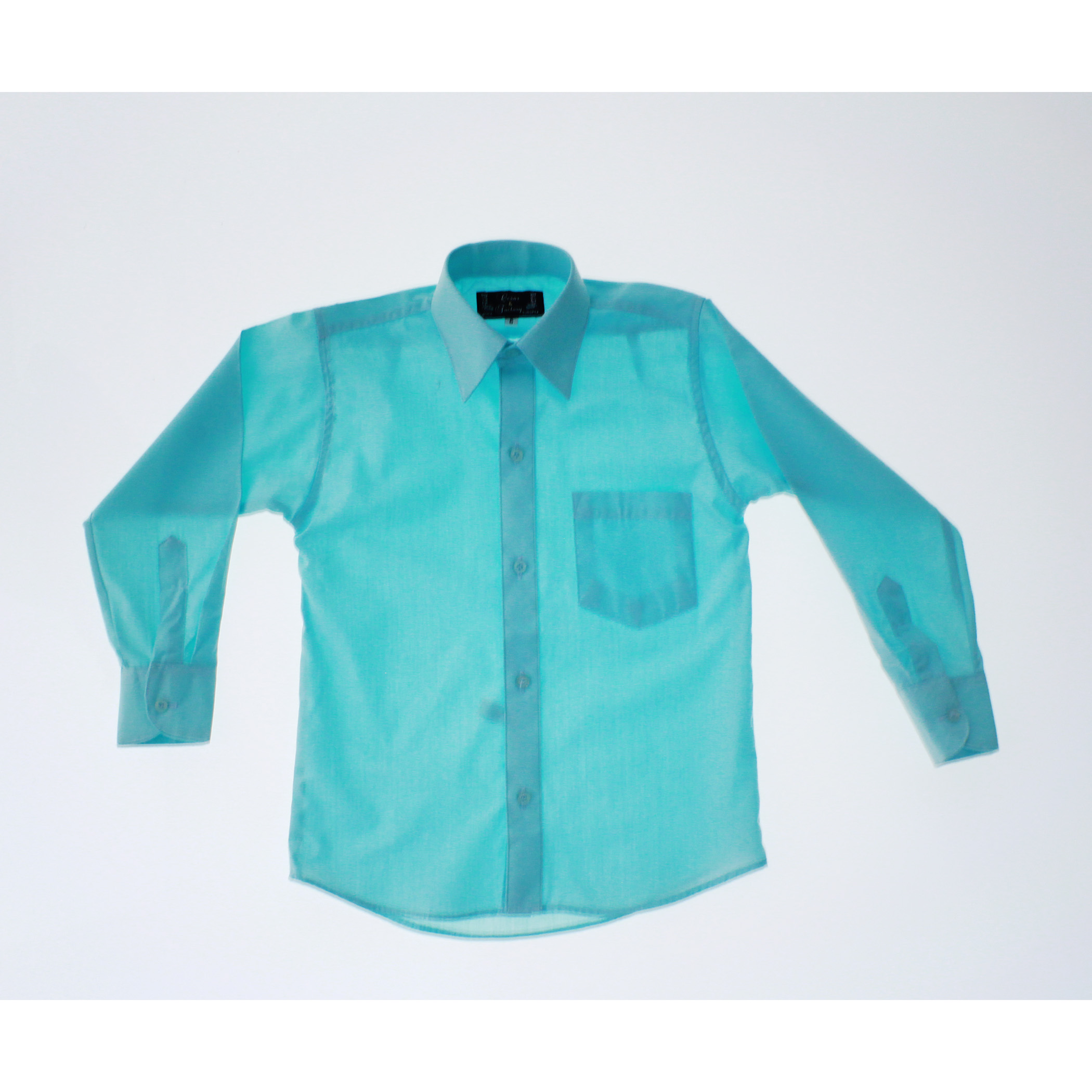 Camisa Azul Aqua De Vestir para Niño Manga Larga 3614 2-18 Años..
