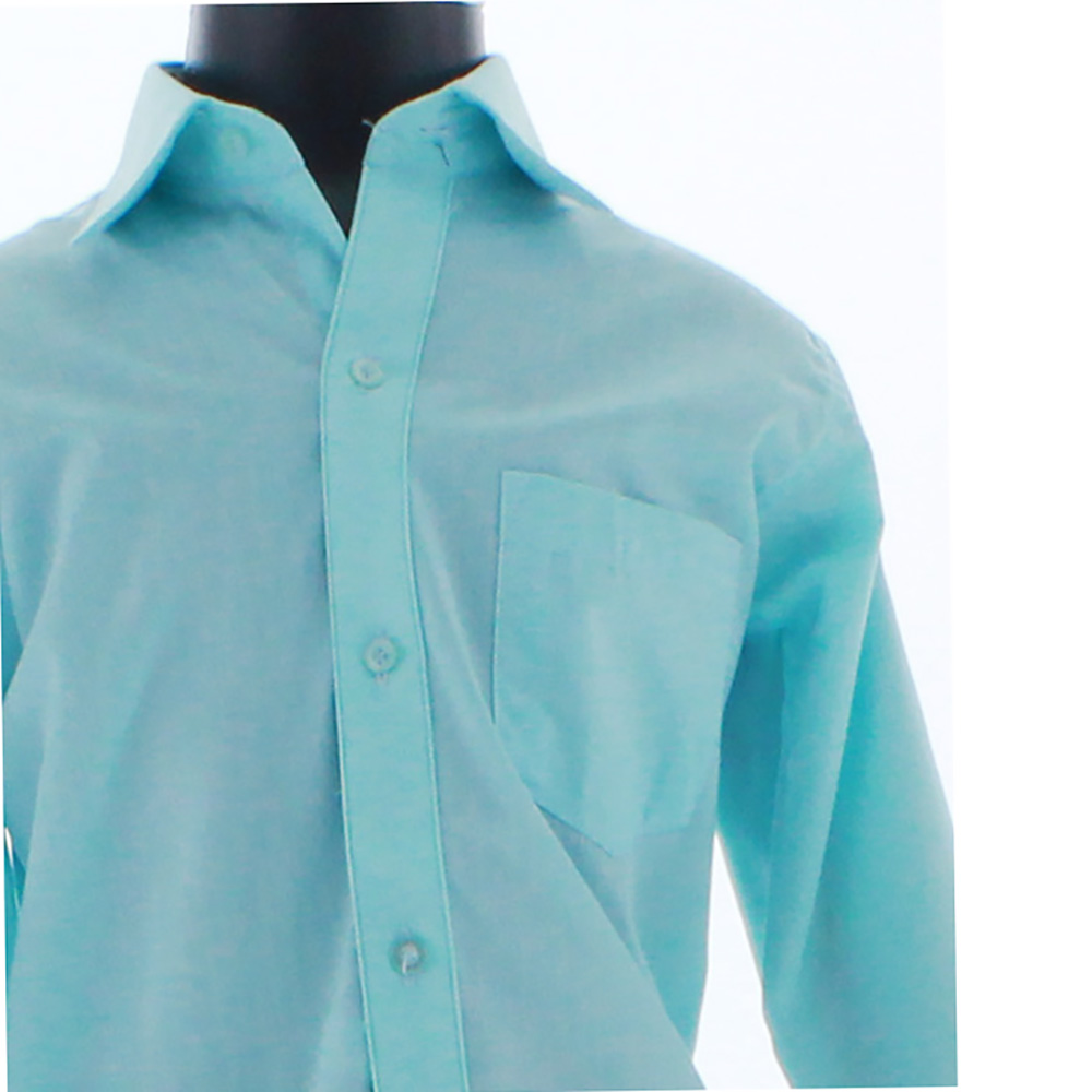 Camisa Azul Aqua De Vestir para Niño Manga Larga 3614 2-18 Años..