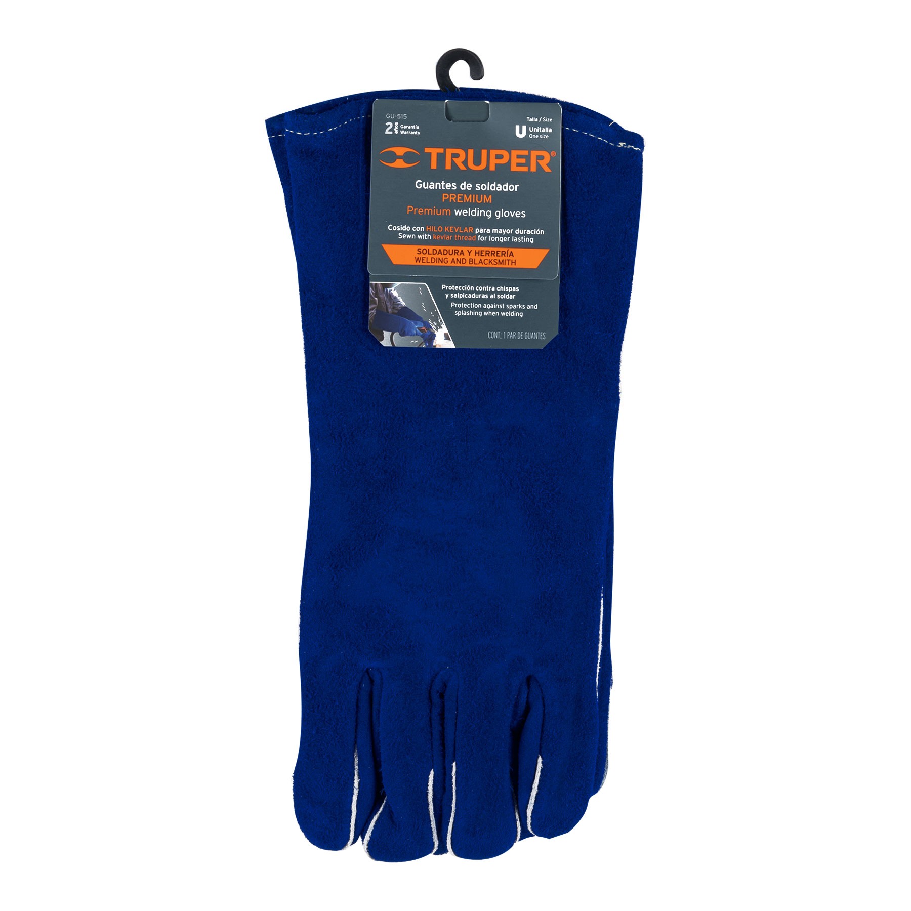 GUANTES AZULES REFORZADOS PARA SOLDADOR, TRUPER 15246