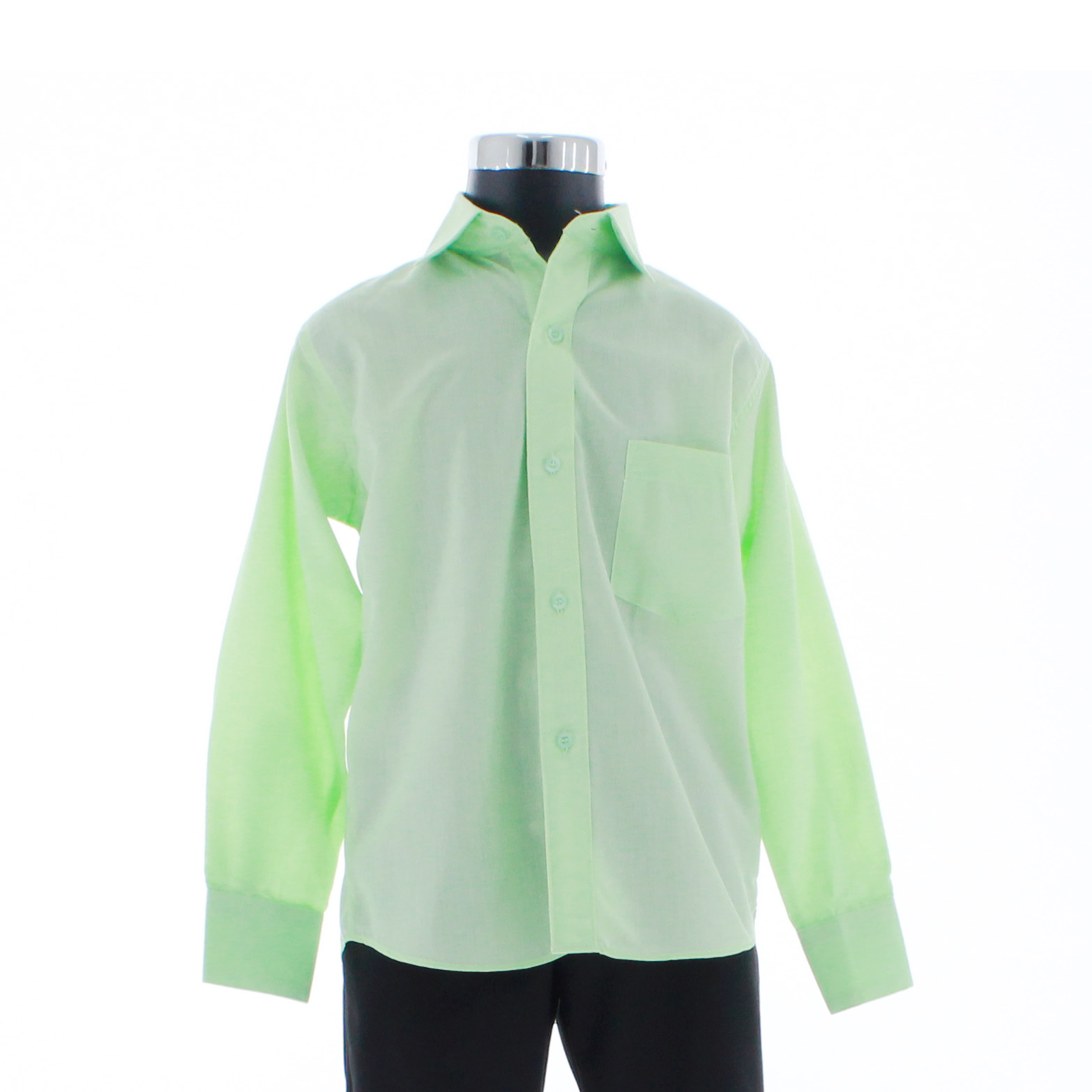 Camisa Verde Menta De Vestir para Niño Manga Larga 3615 2-18 Años..