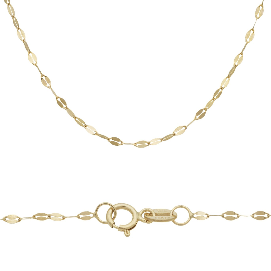 Cadena Grano De Café Oro 14 K. Oro Fino Joyería.