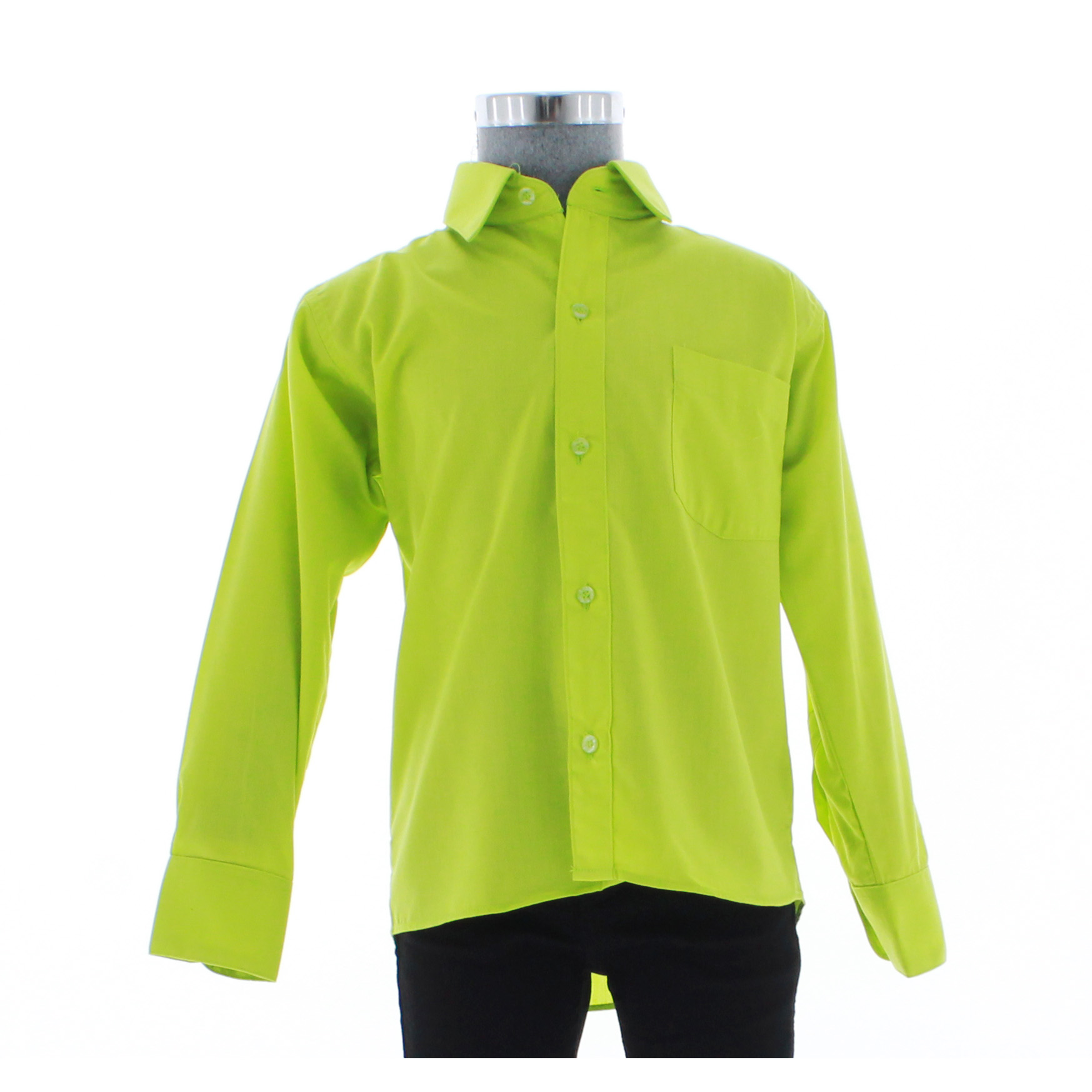 Camisa De Vestir Verde Manzana para Niño Manga Larga 3619 2-18 Años.