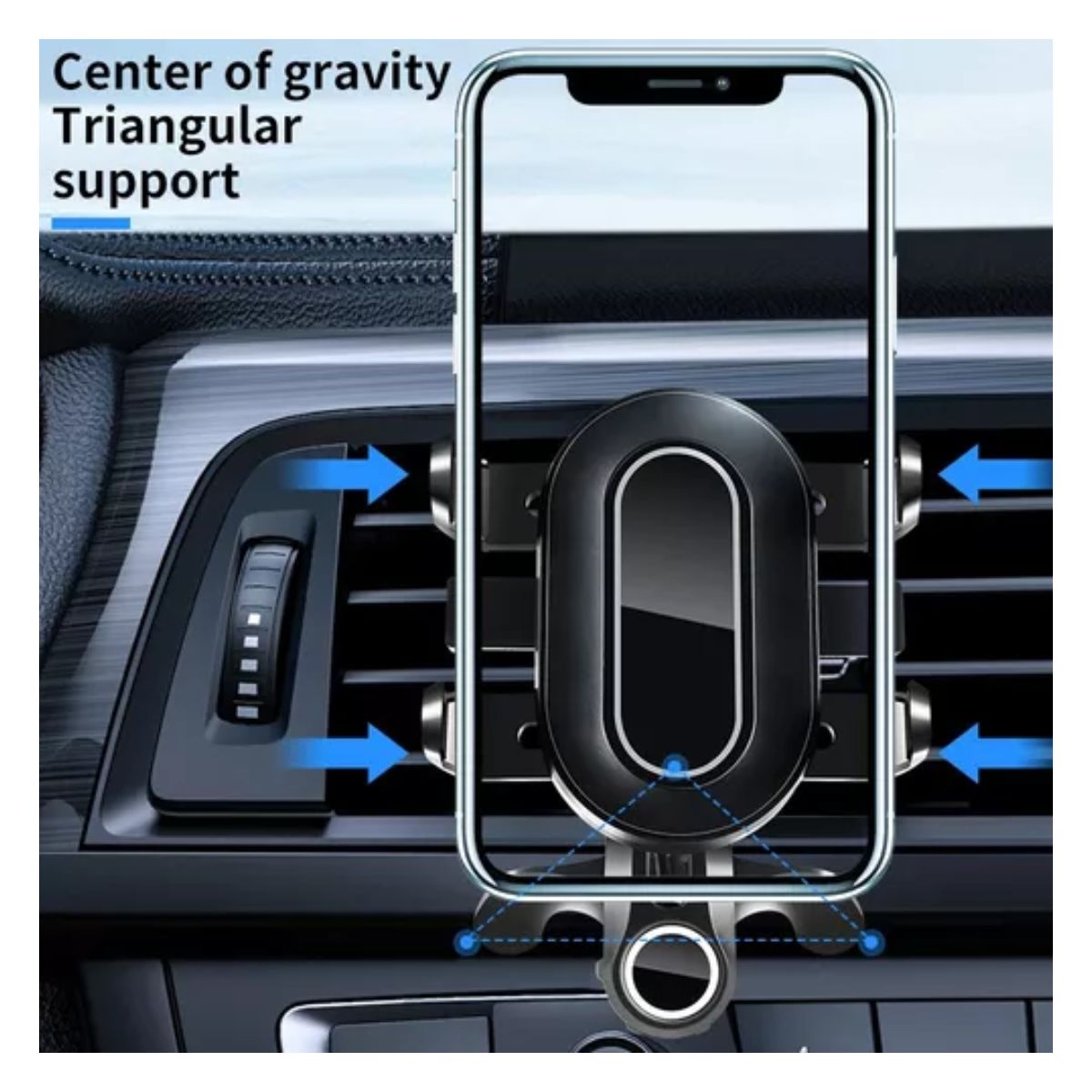 Soporte Base Sujetador Celular Auto Carro Porta Automovil negro