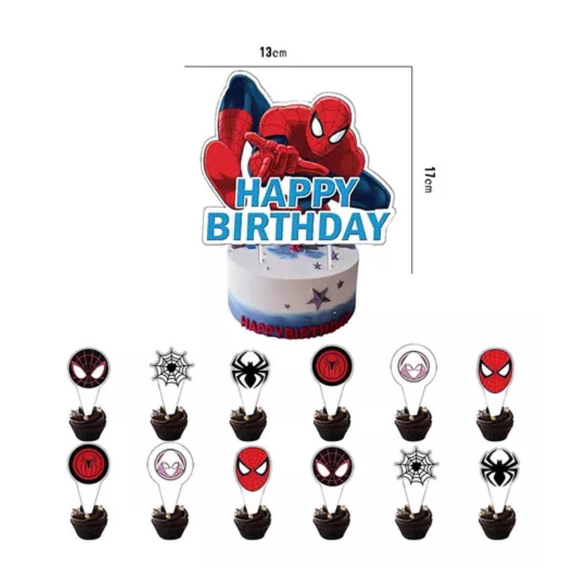 Kit De Decoraciones Para Fiesta De Cumpleaños Hombre Araña