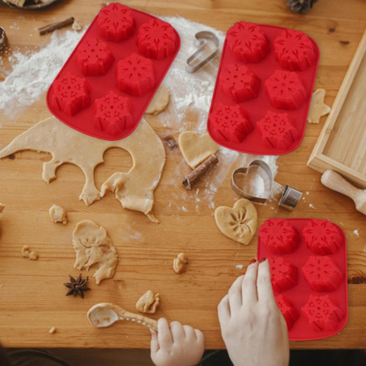 Molde Silicona 6 Copos Repostería Gelatinas Jabón