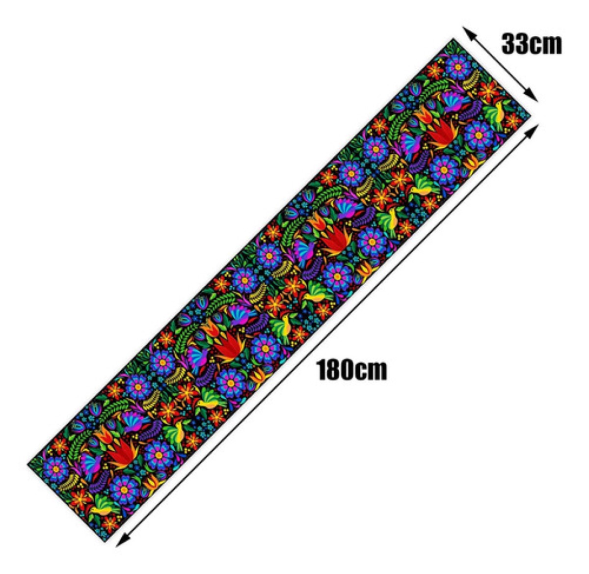 Camino De Mesa Textura Lino 33*183cm Estilo Mexicano pájaro