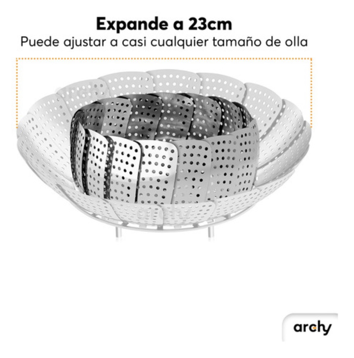 Cesto vapor acero inoxidable para olla