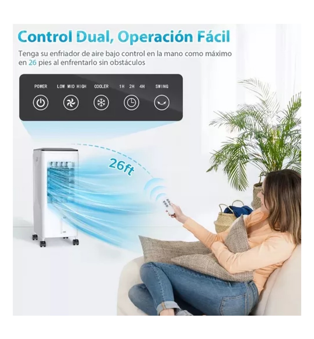 Enfriador Aire Portátil Acondicionado Ventilador Frio 10l