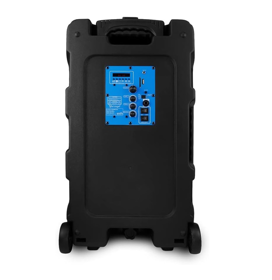 Bafle con Karaoke KSP-502 Vorago Bluetooth, Alámbrico/Inalámbrico, 80W RMS, USB 2.0, Negro  - incluye Micrófono
