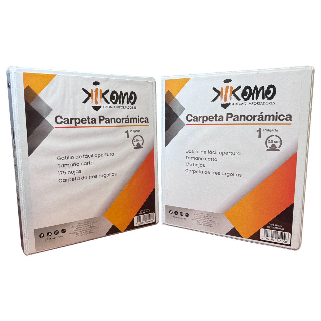 Carpeta Panorámica 1" Con Arillos