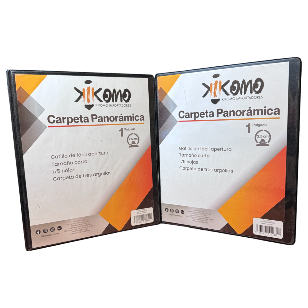 Carpeta Panorámica 1" Con Arillos