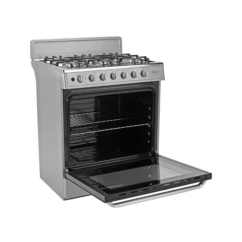 Estufa Midea MGS30FS1BEABG 6 Quemadores 30" con Copete Silver