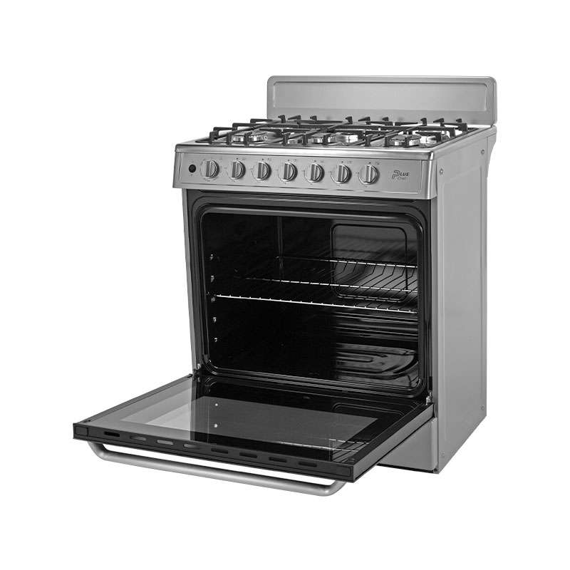 Estufa Midea MGS30FS1BEABG 6 Quemadores 30" con Copete Silver