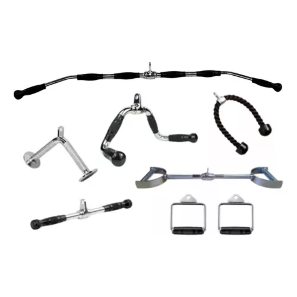 Set Tipo V,Recto Corto,Cuerda Triceps,Agarre D,Barra Larga,Multifuncional, Barra Para Espalda