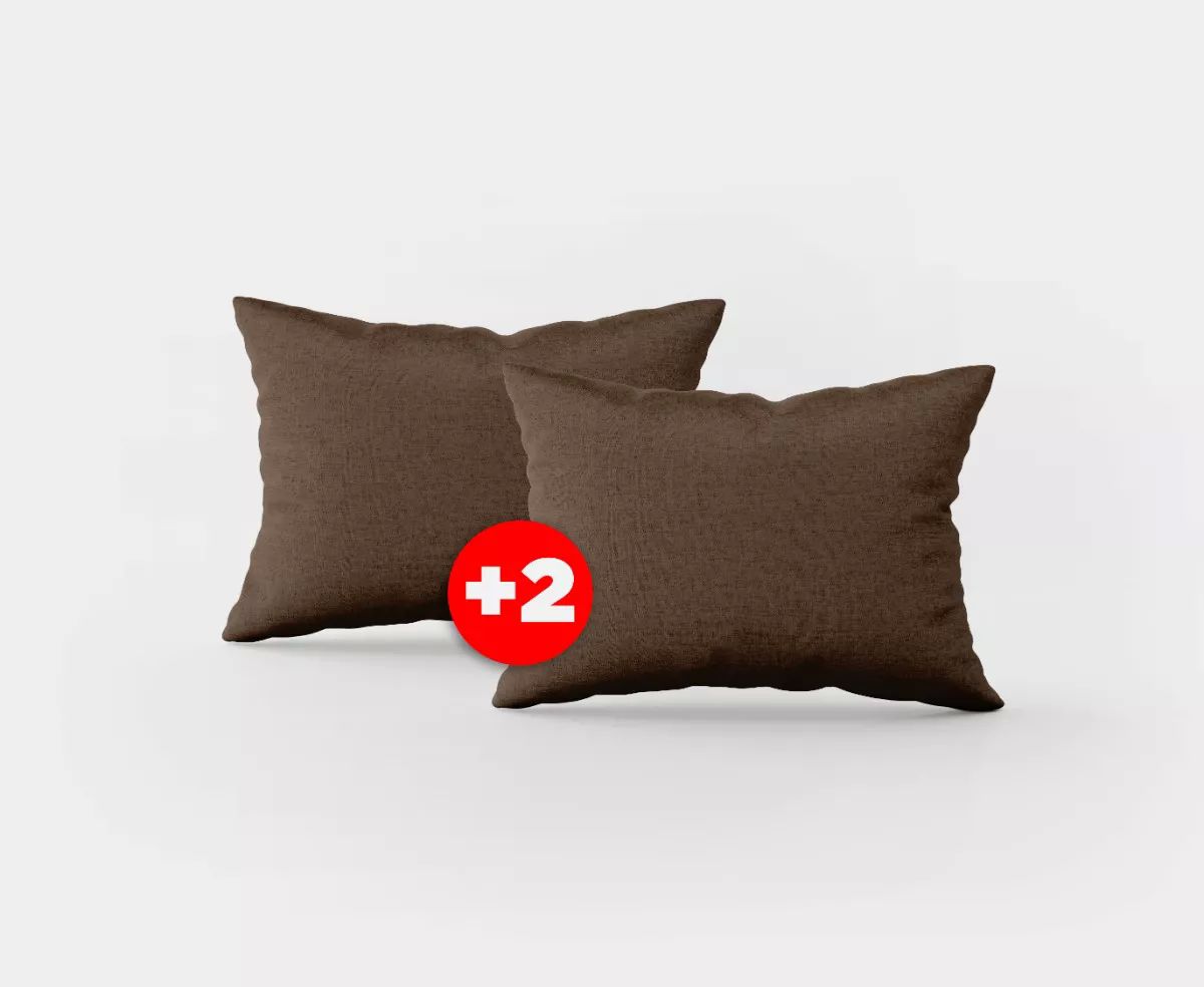 Cabecera King Size Cuadro Grande Económica Msi 2 Cojines - Café.