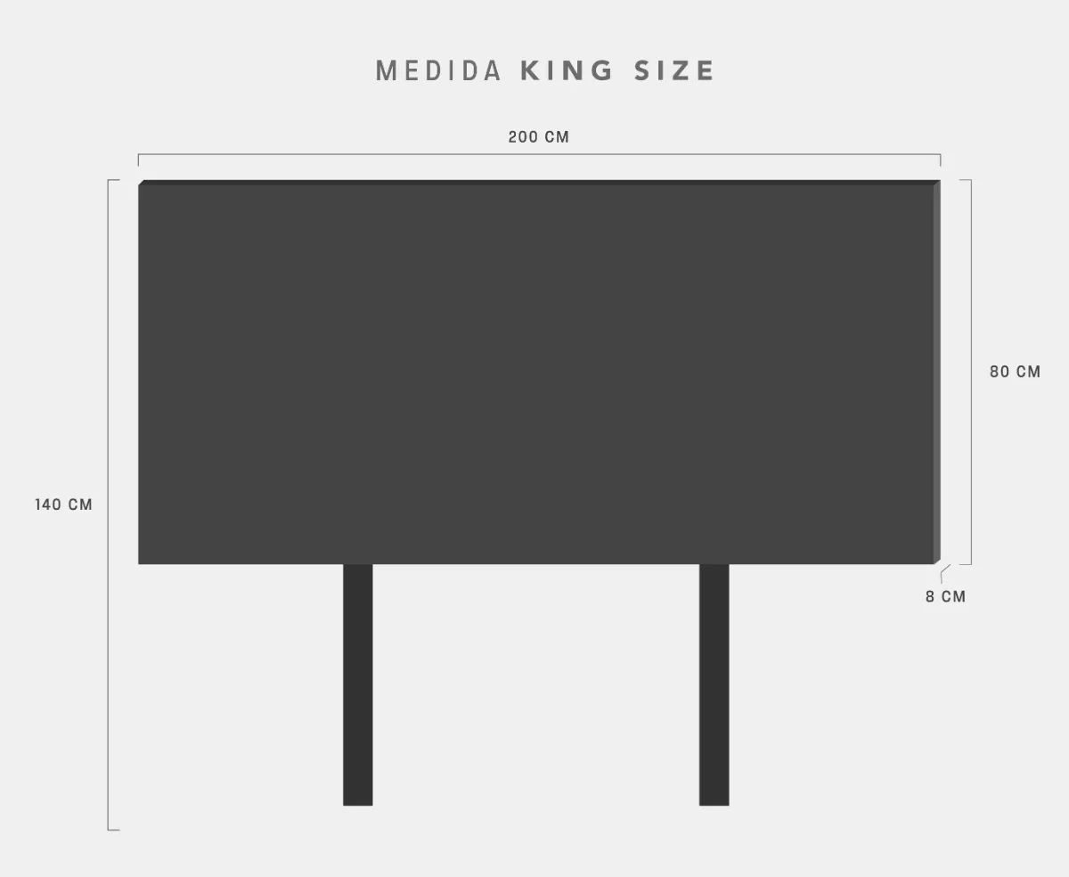 Cabecera King Size Cuadro Grande Económica Msi 2 Cojines - Café.