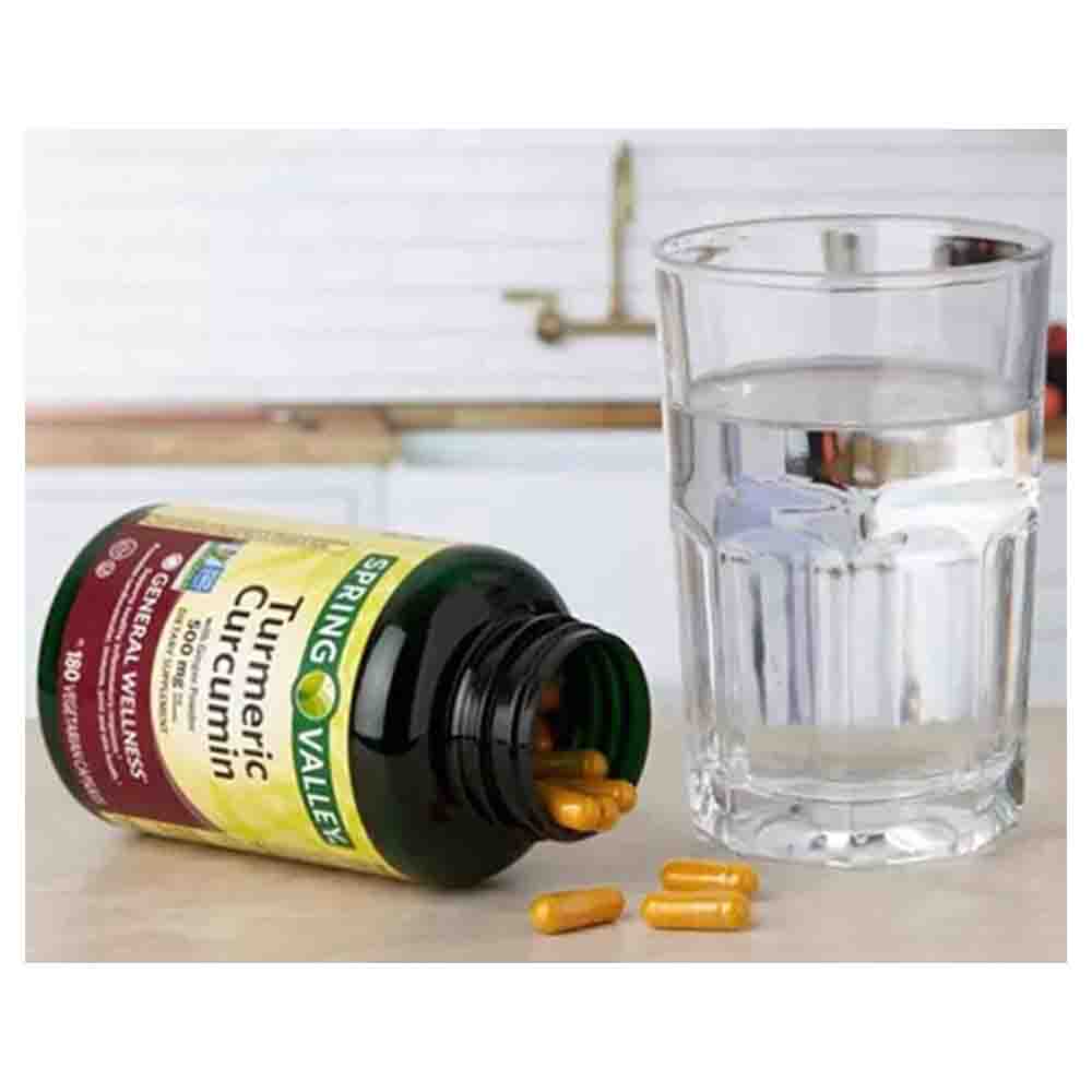 Turmeric Curcumin 500mg Spring Valley 180 capsulas + Jengibre