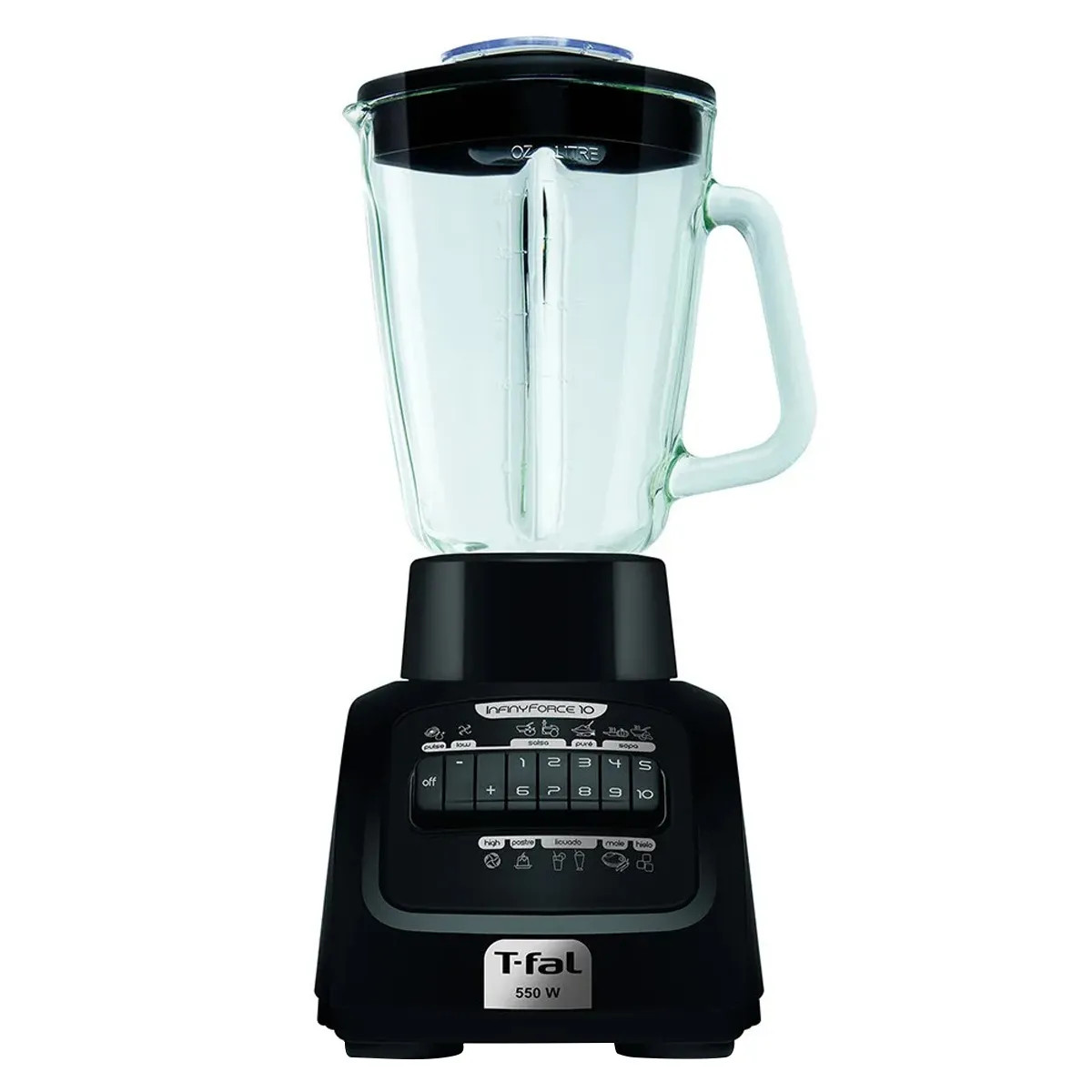 Licuadora T-FAL 10 velocidades vaso Vidrio 1.25Lt 550 Watts