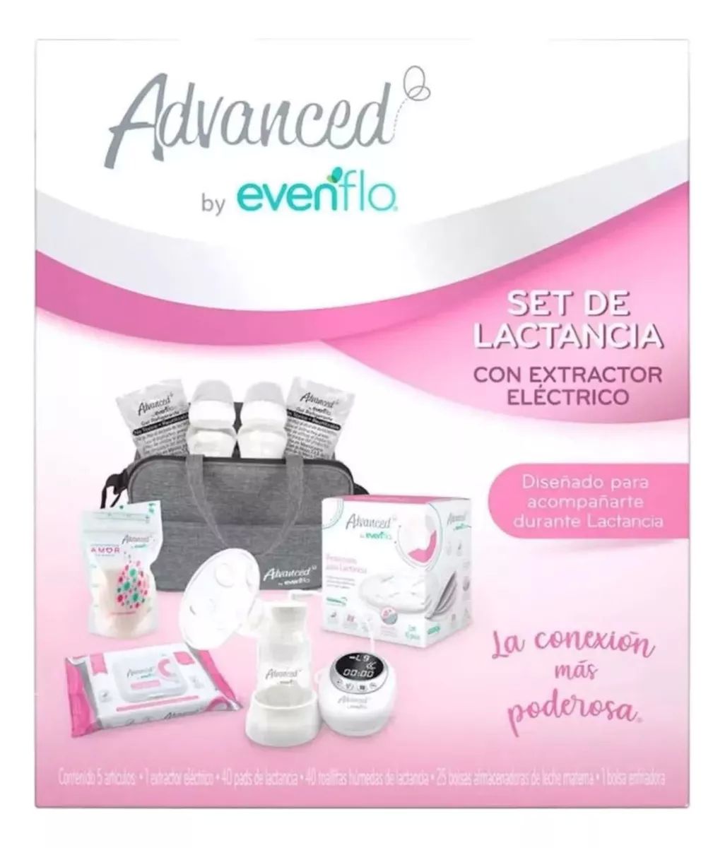 Set De Lactancia Evenflo Con Extractor Eléctrico Y Bolsa
