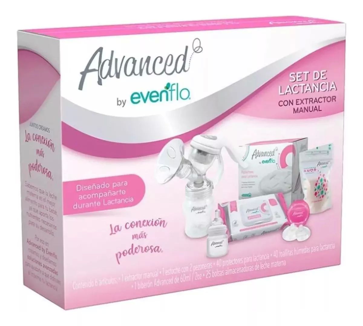 Kit De Lactancia Materna Evenflo Con Extractor Manual 6 Pzas