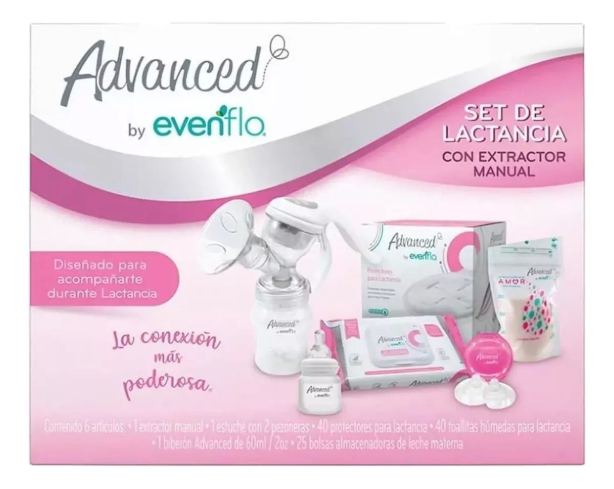 Kit De Lactancia Materna Evenflo Con Extractor Manual 6 Pzas