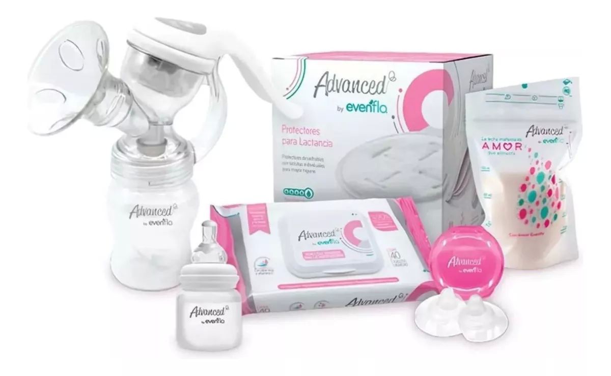 Kit De Lactancia Materna Evenflo Con Extractor Manual 6 Pzas