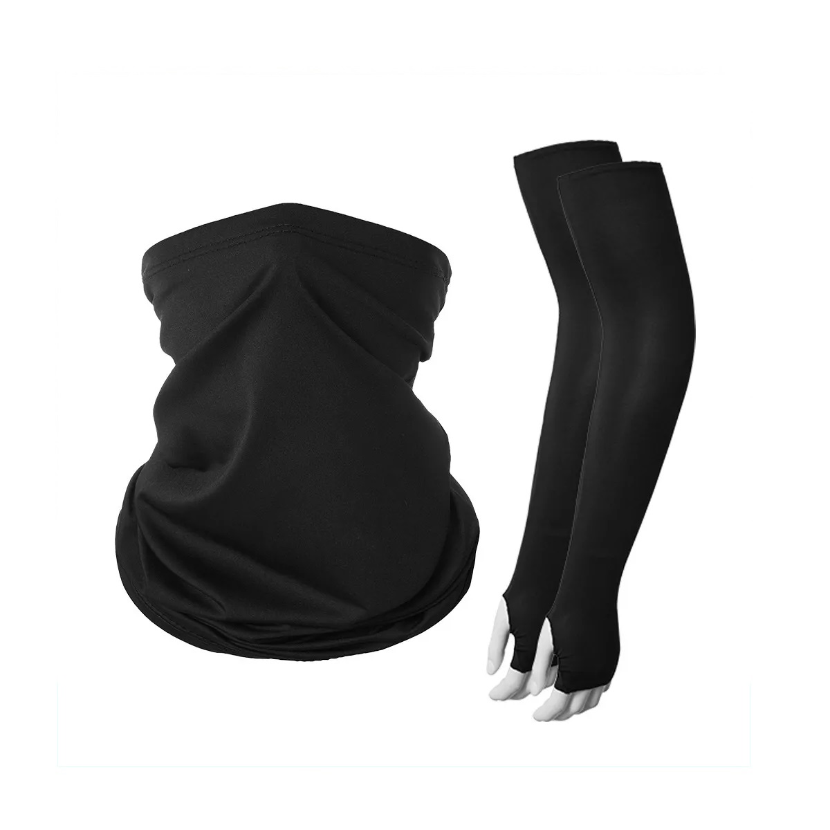 Bandana Máscara, Moto,ciclismo, Sol+mangas Protección Uv Negro