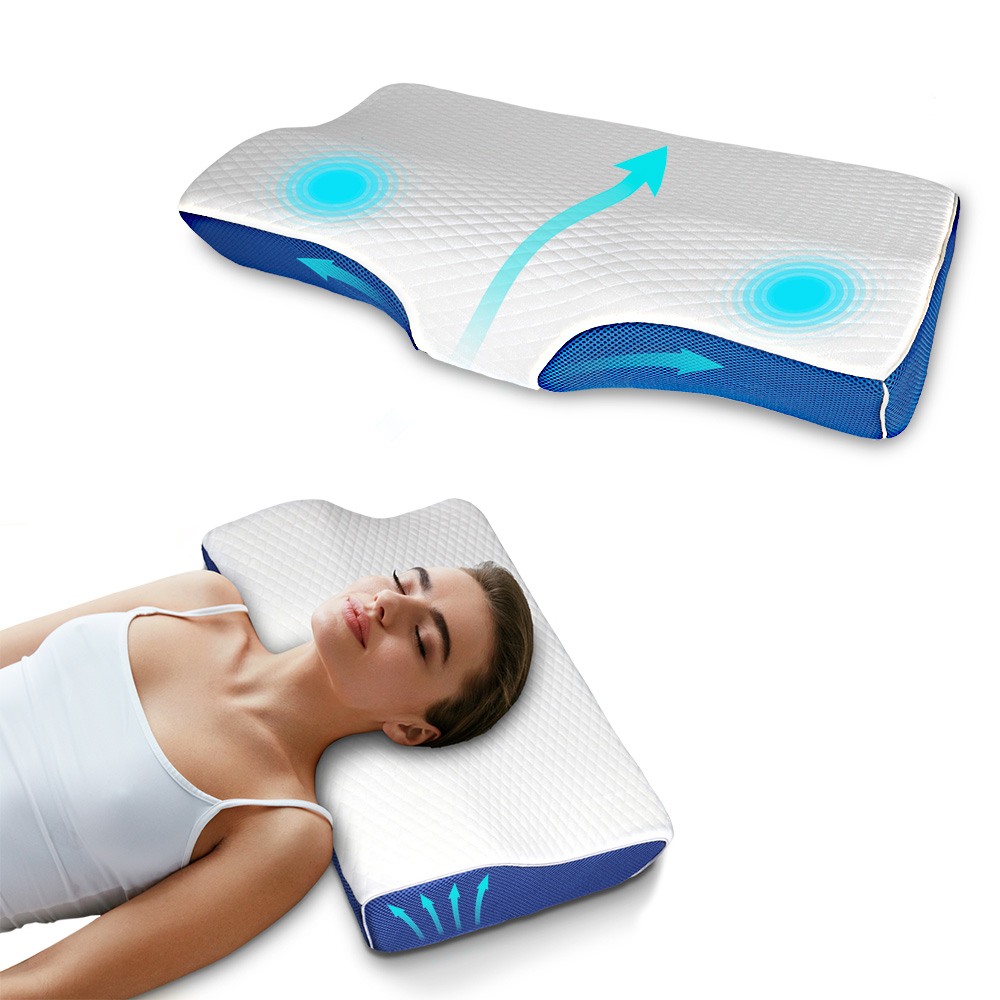 Almohada de Memory Foam Cervical Ortopédica y Ergonómica