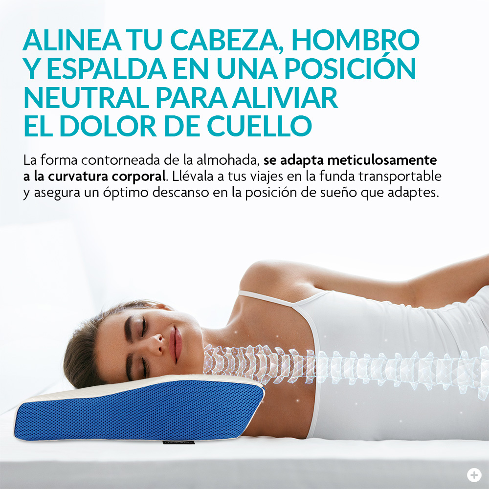 Almohada de Memory Foam Cervical Ortopédica y Ergonómica