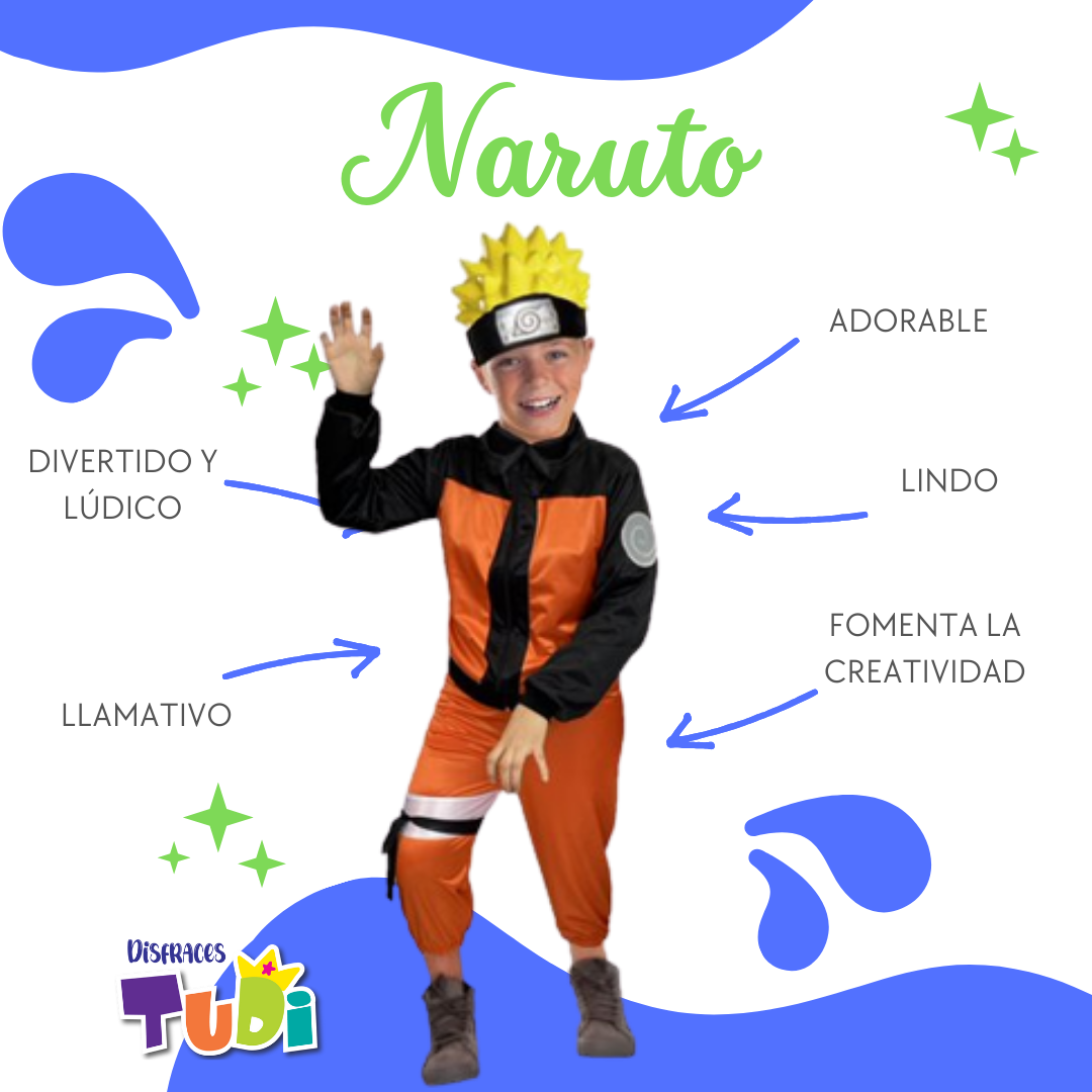 Disfraces Anime - Traje de Ninja - Cosplay Naruto Uzumaki - Disfraz de Halloween