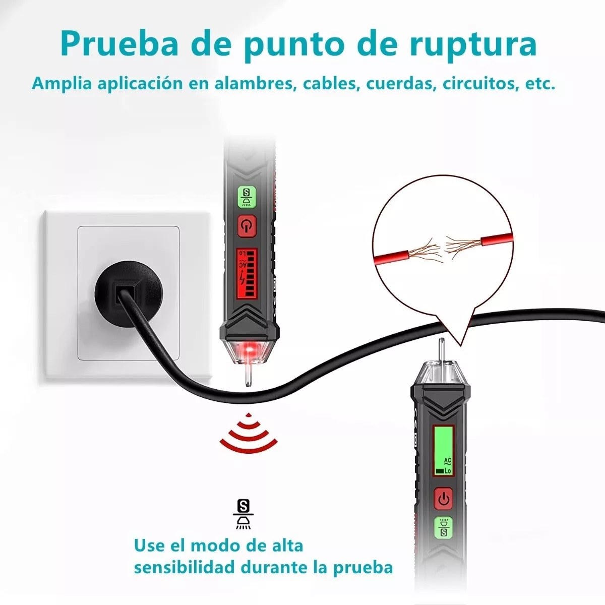 Probador De Voltaje Sin Contacto Probador De Cables Buscador
