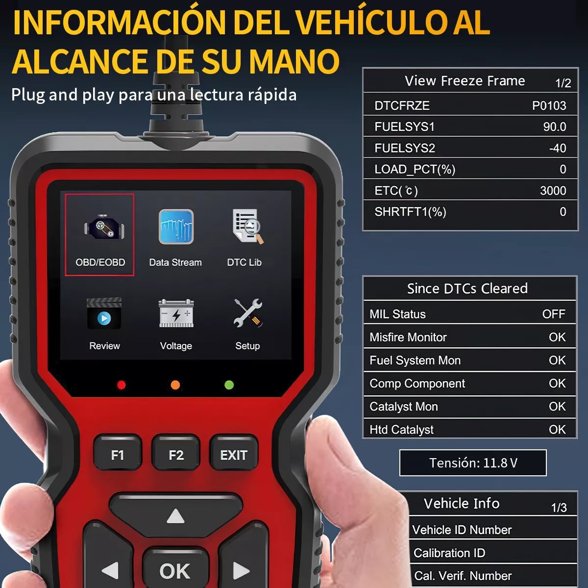 Escaner Multifuncional Automotriz Obd2 35901 Códigos Avería